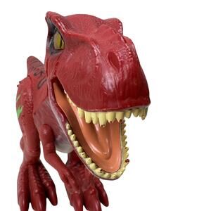 Walks Chomps Lights Up Roars Red Dino Wars T Rex Robotic Requires Batteries